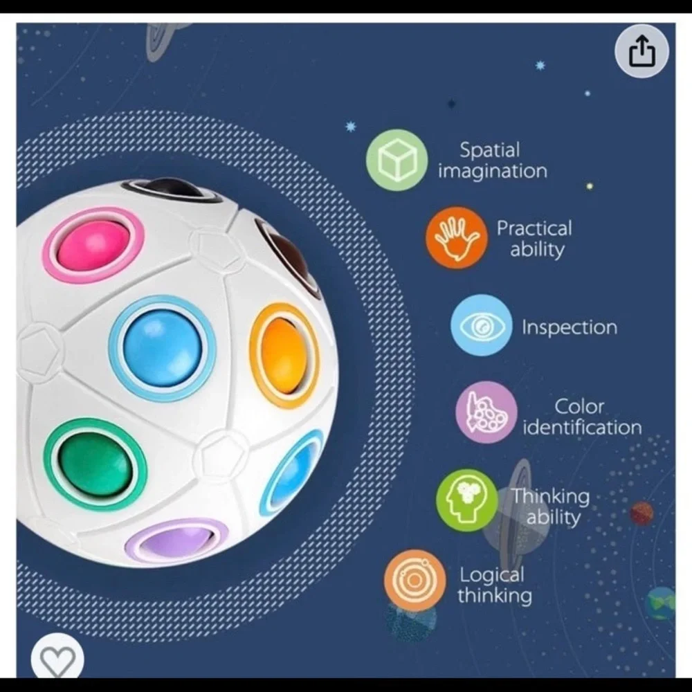 BroMocube Rainbow Fidget Ball Antistress Fidget Cube  Rainbow Puzzle Ball